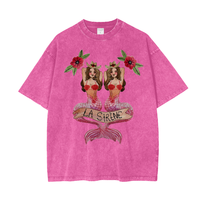 Mermaid La Sirene Oversize Tee - MAKU THE LABEL 