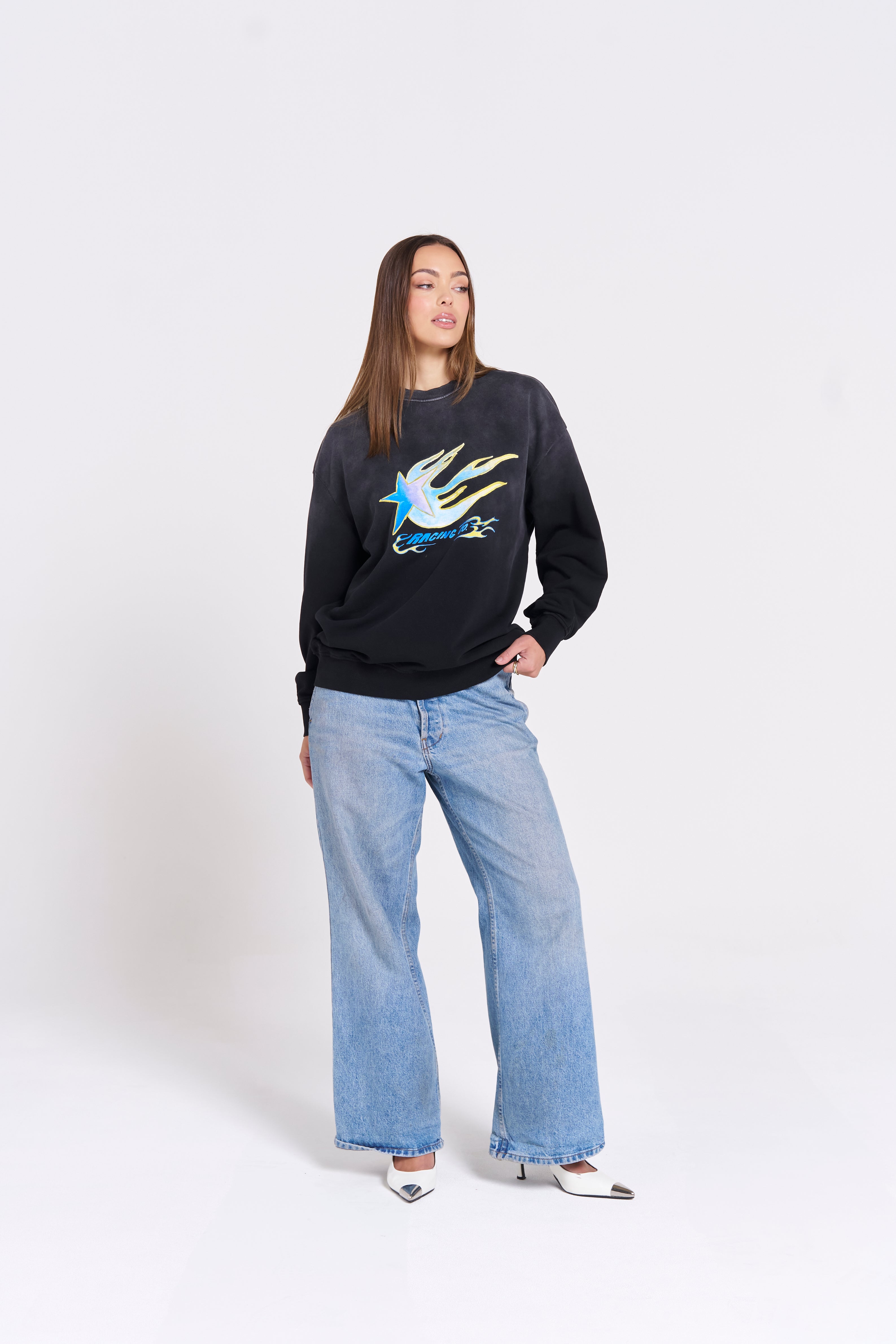 RACING CO ACID WASH CREW - MAKU THE LABEL 