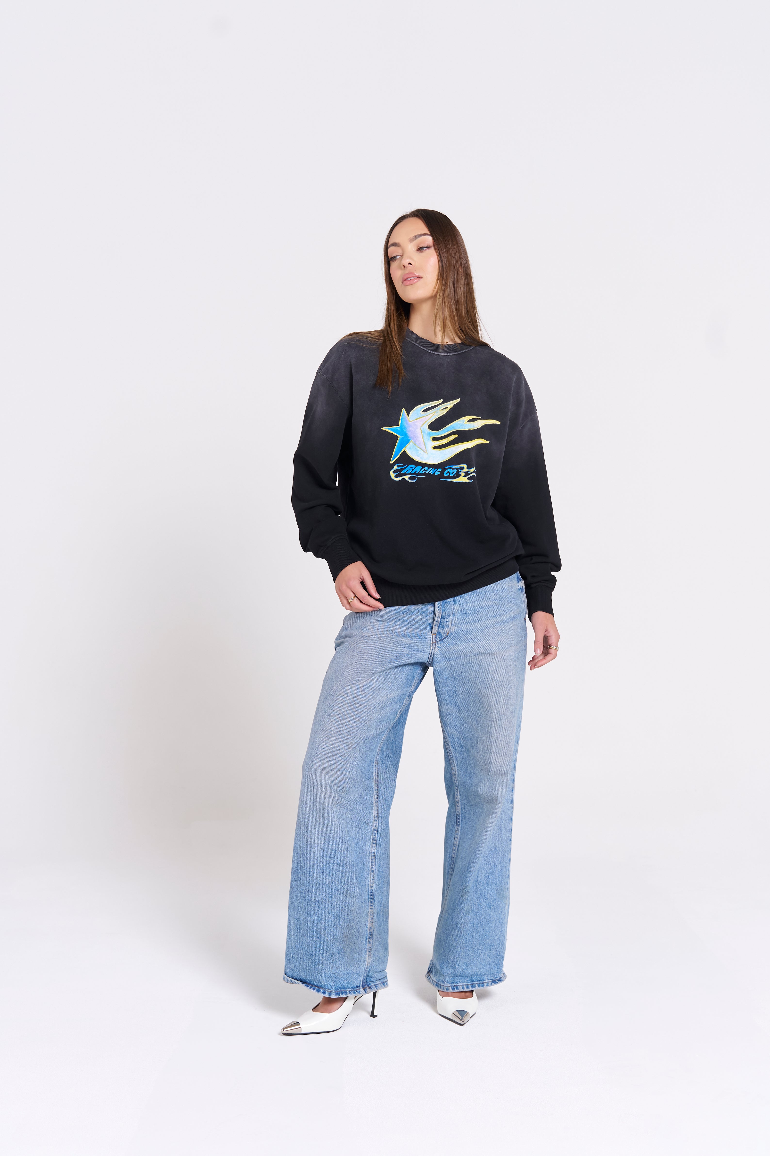 RACING CO ACID WASH CREW - MAKU THE LABEL 