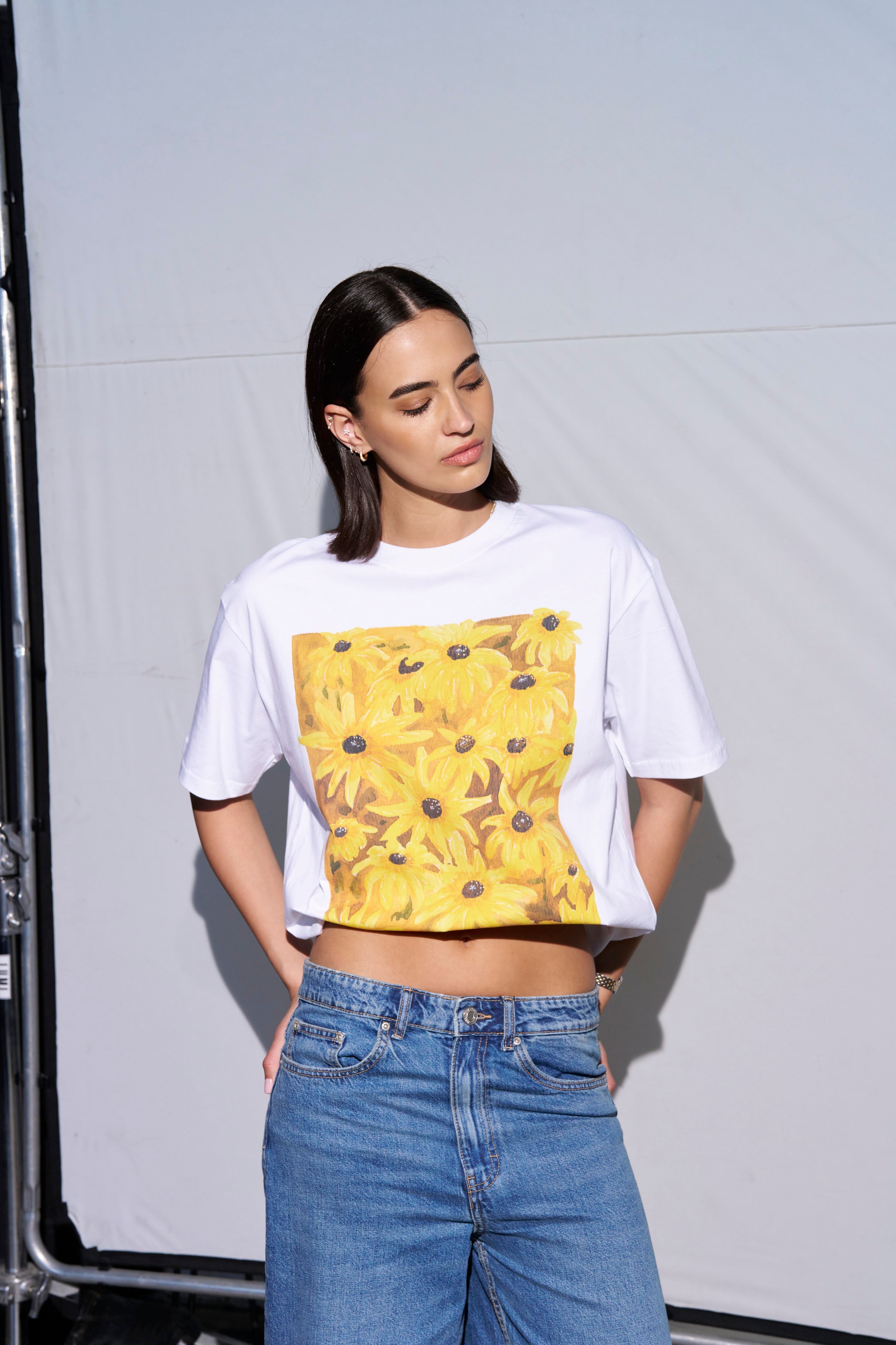 Sun Flower Oversize tee - MAKU THE LABEL 