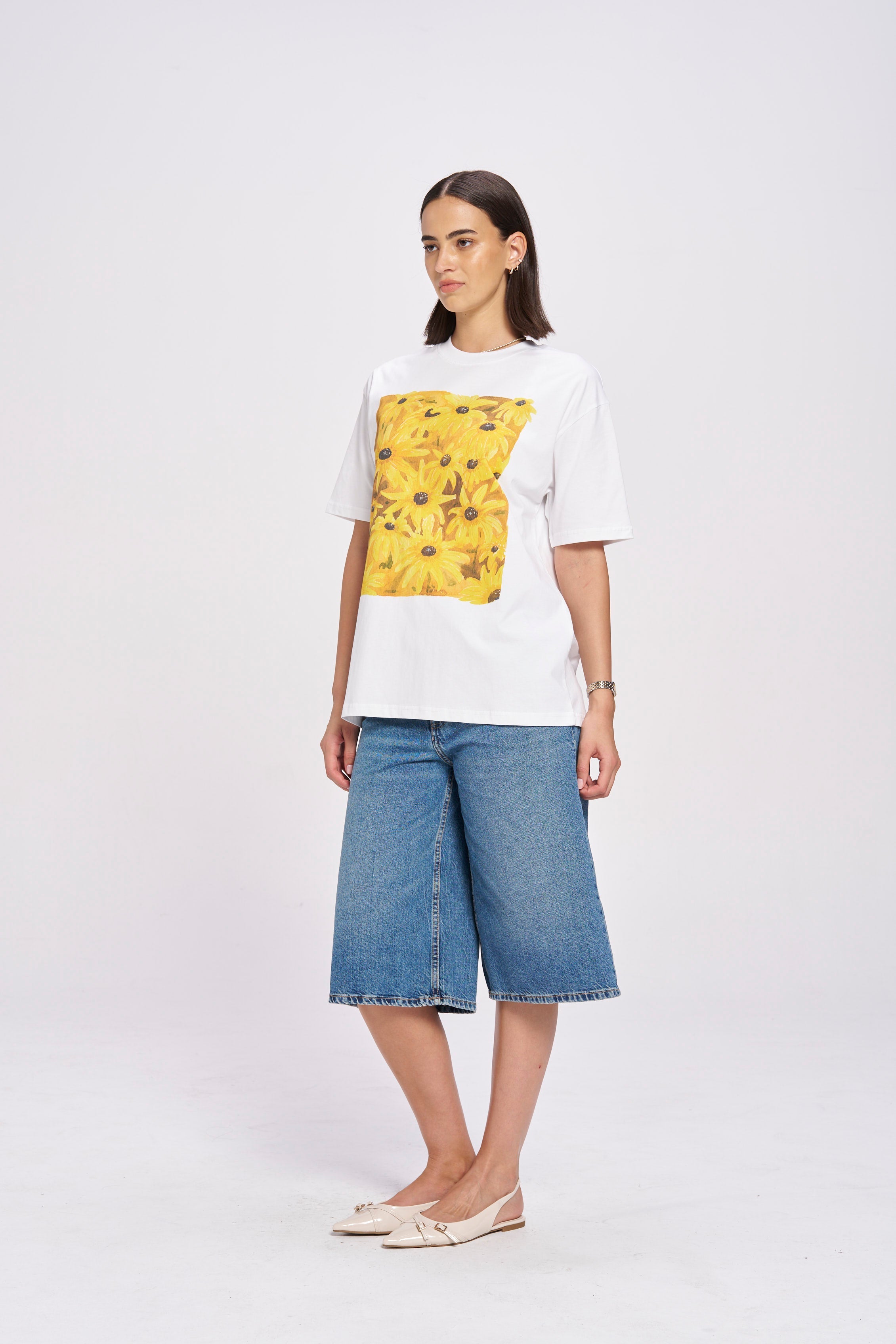 Sun Flower Oversize tee - MAKU THE LABEL 
