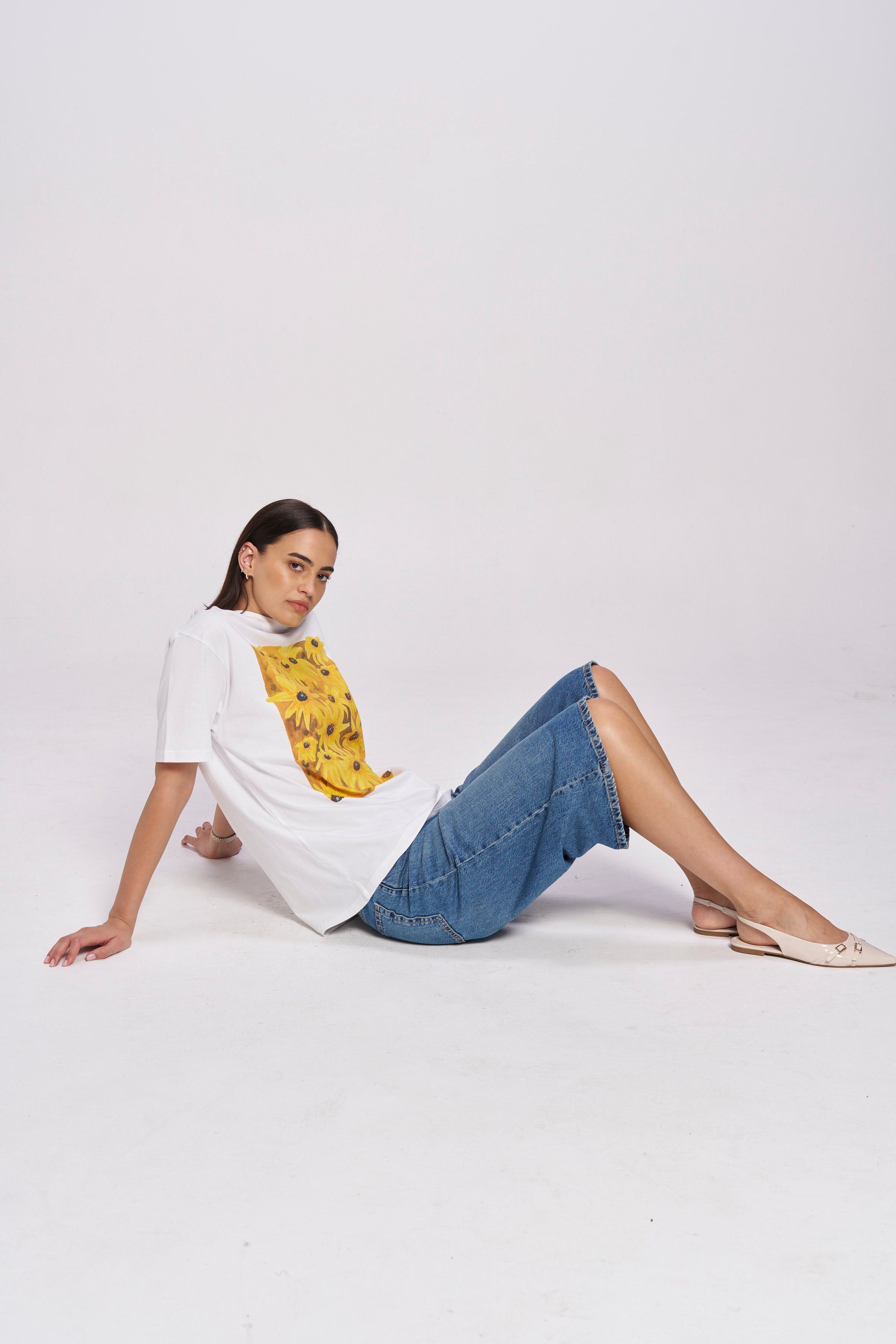 Sun Flower Oversize tee - MAKU THE LABEL 