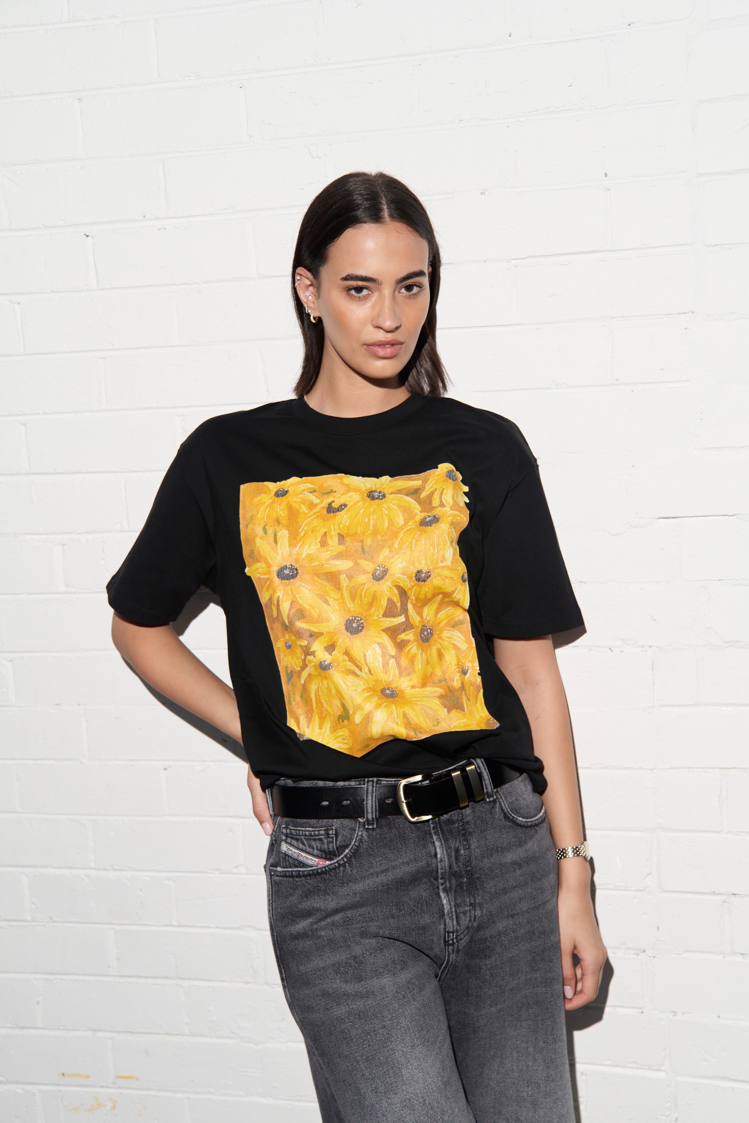 Sun Flower Oversize tee - MAKU THE LABEL 