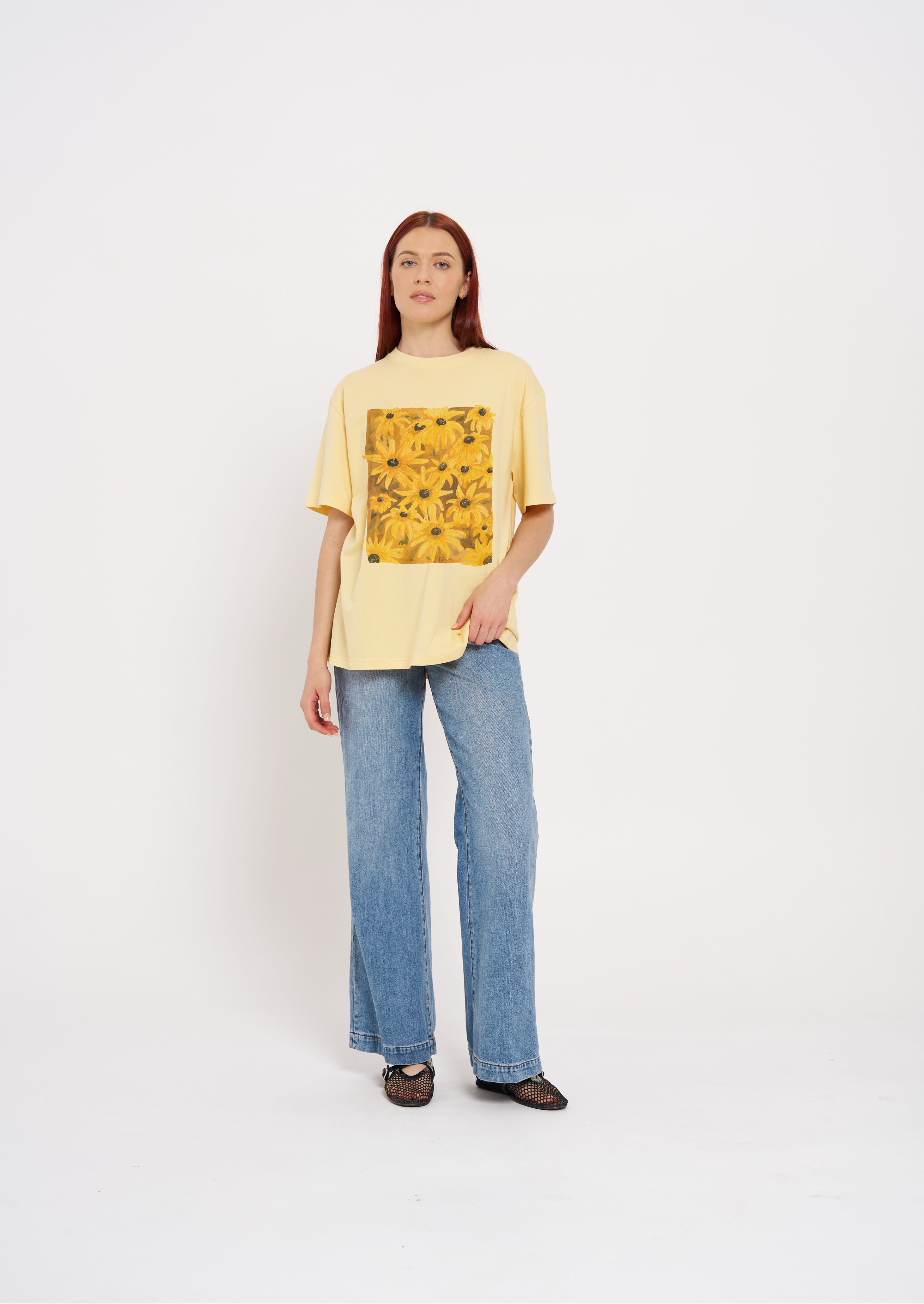 Sun Flower Oversize tee - MAKU THE LABEL 