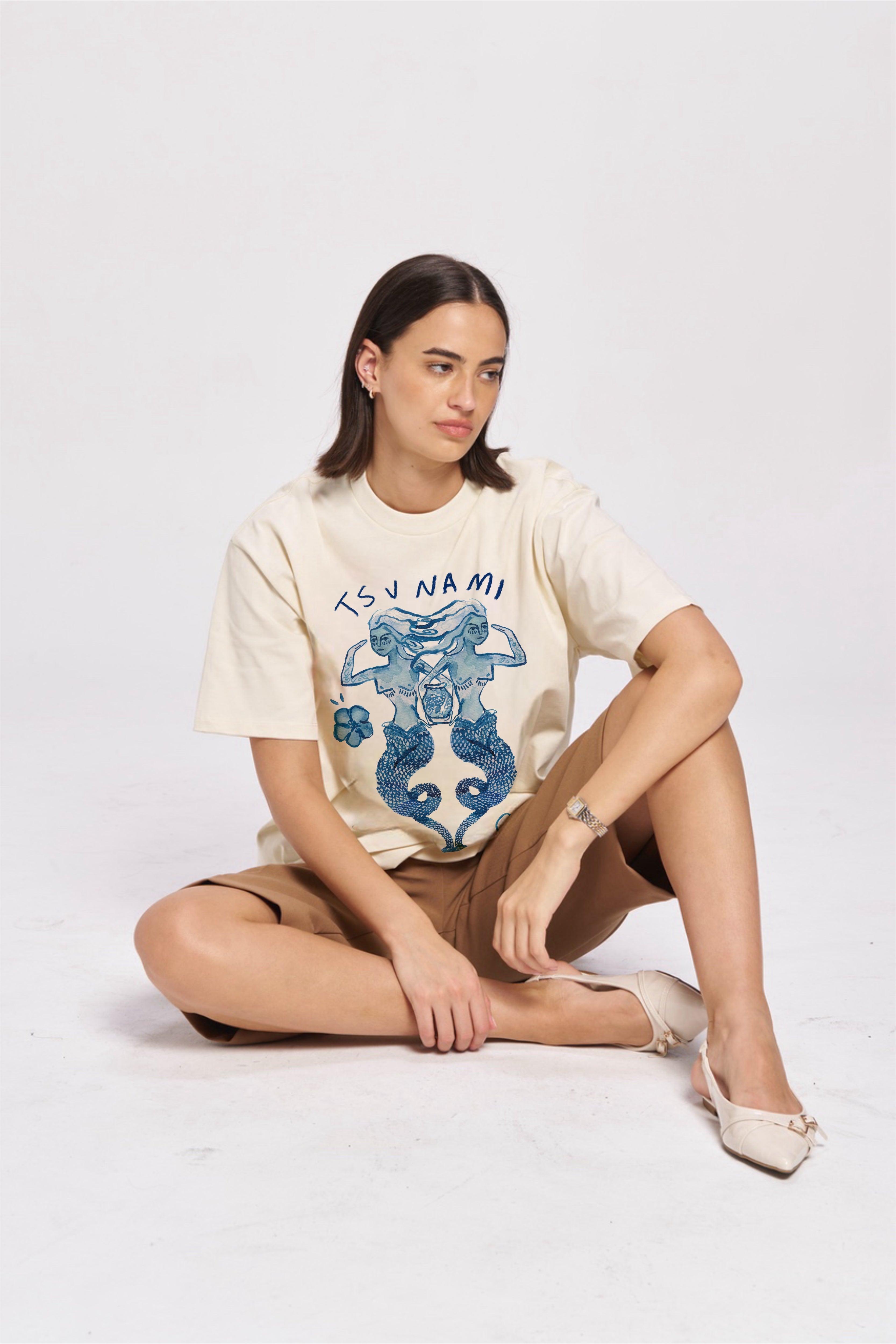 Tsunami Maiden Oversize Tee - MAKU THE LABEL 