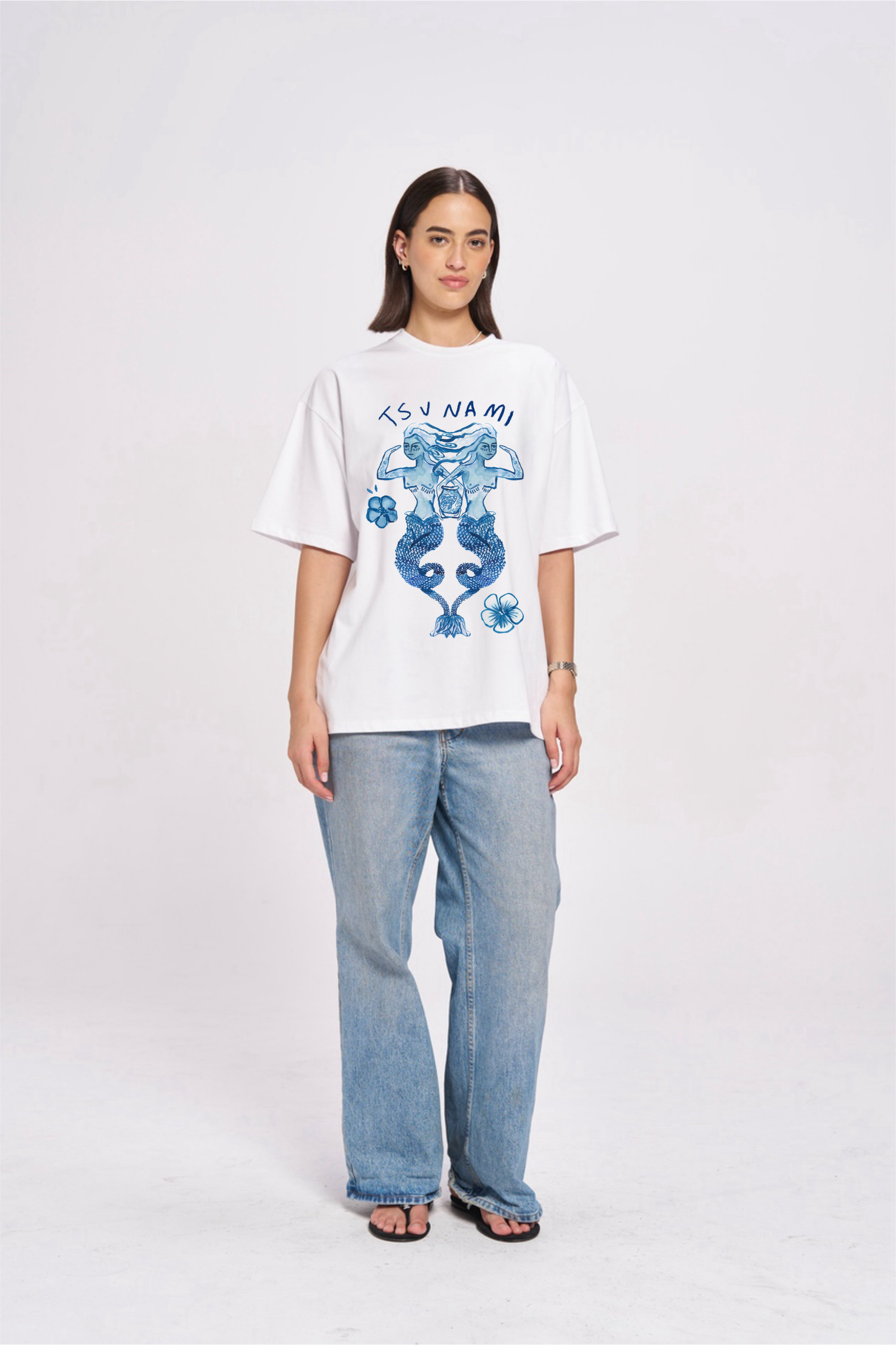 Tsunami Maiden Oversize Tee - MAKU THE LABEL 