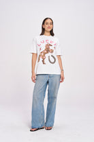 Western Lucky Oversize Tee - MAKU THE LABEL 