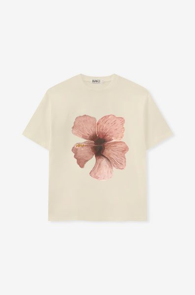 MAKU、 maku textiles チュニック 五分丈 Burgundy Hibiscus Oversize Tee – MAKU THE LABEL
