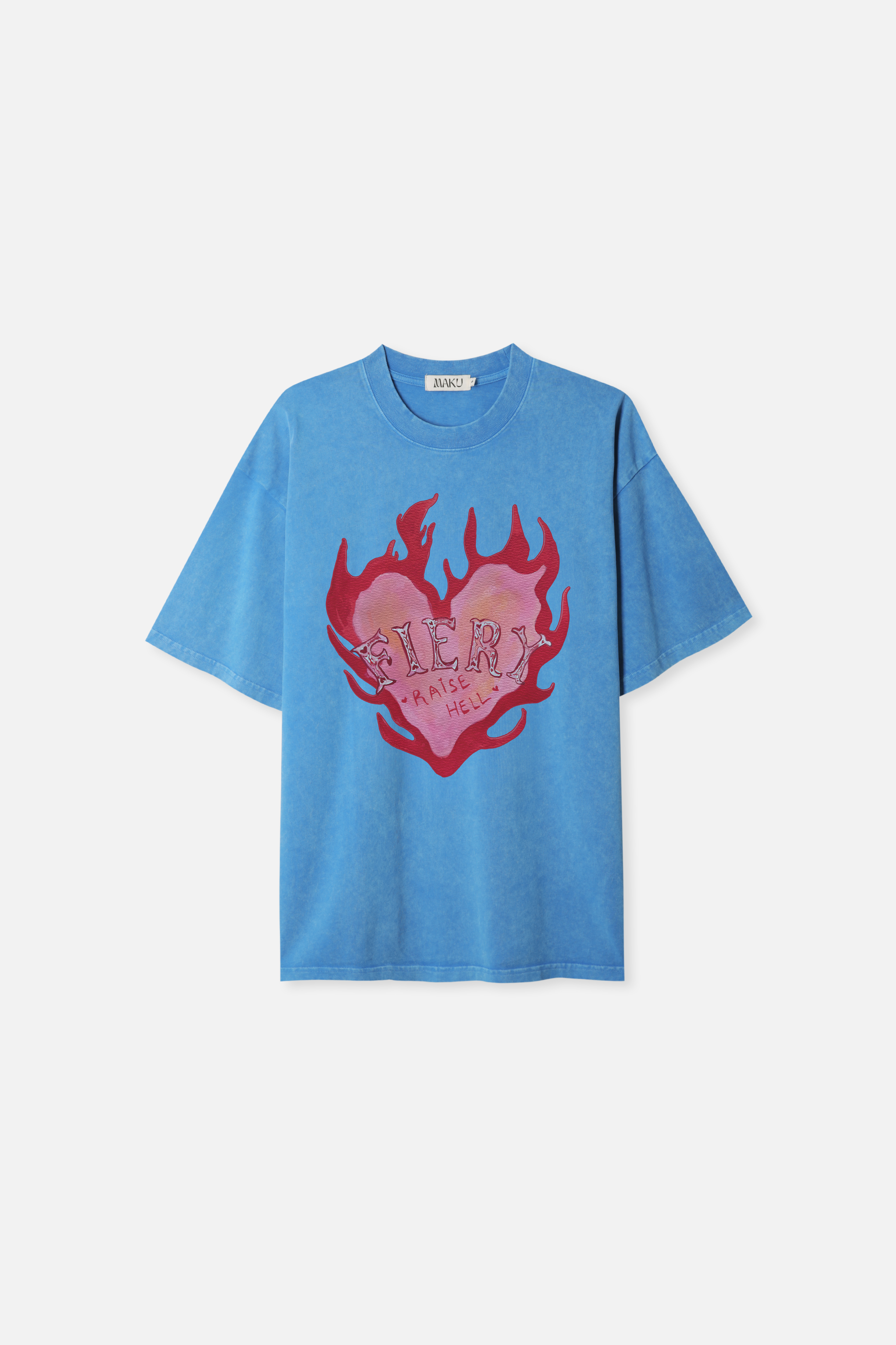 Fiery Oversize Snow Wash Tee