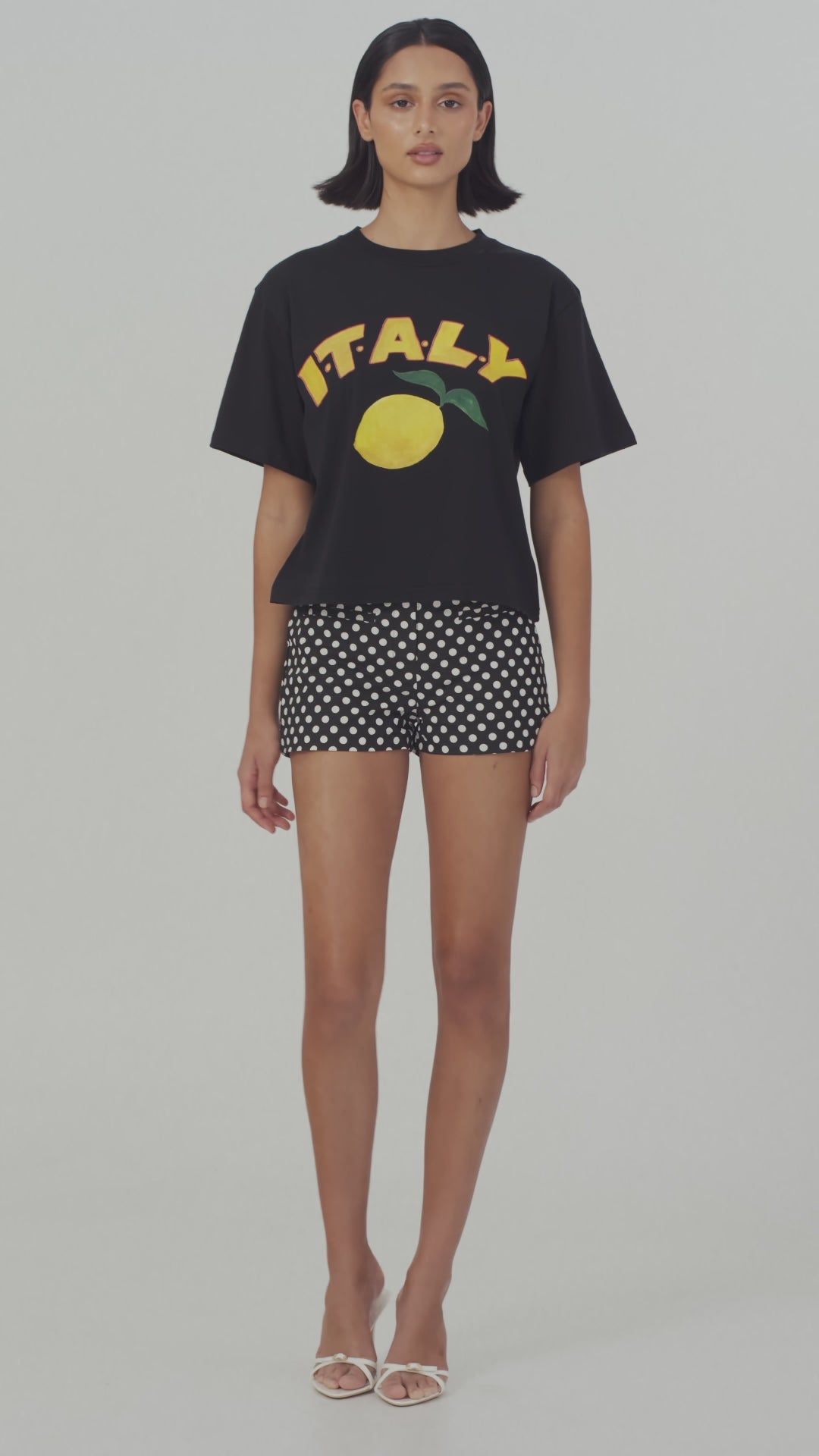 Italy Boxy Crop Tee